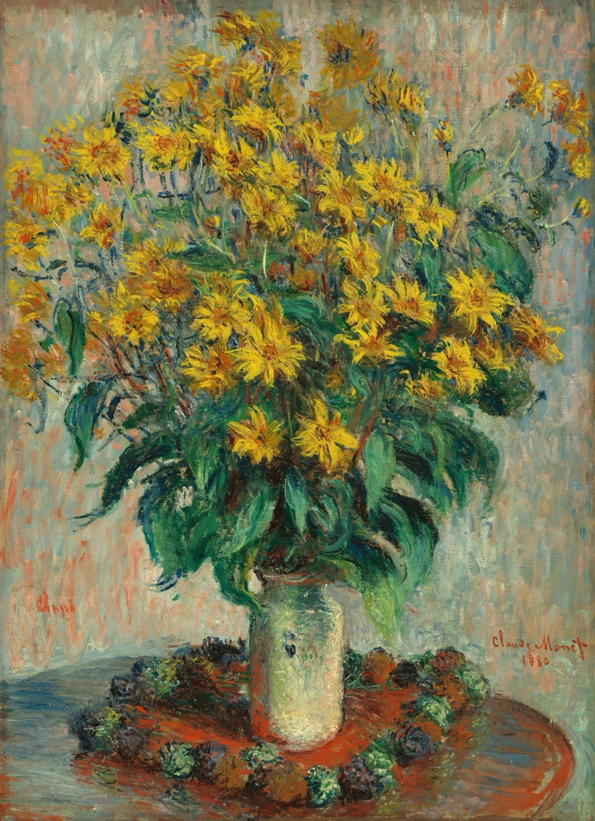 2_fleurs de topinambours, 1880 - 99 x 73 cm - galerie nationale de Whashington, USA